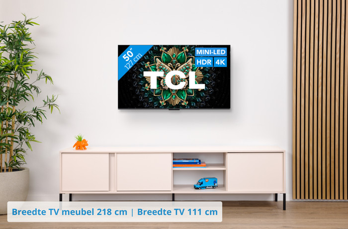 TCL 50" QD Mini-led C61K (2025) + TCL S55H 2.1 Soundbar visual Coolblue 1