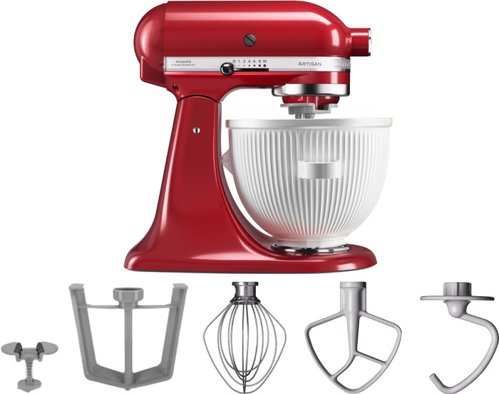 KitchenAid Artisan Mixer 5KSM125 Keizerrood + IJsbereider Main Image