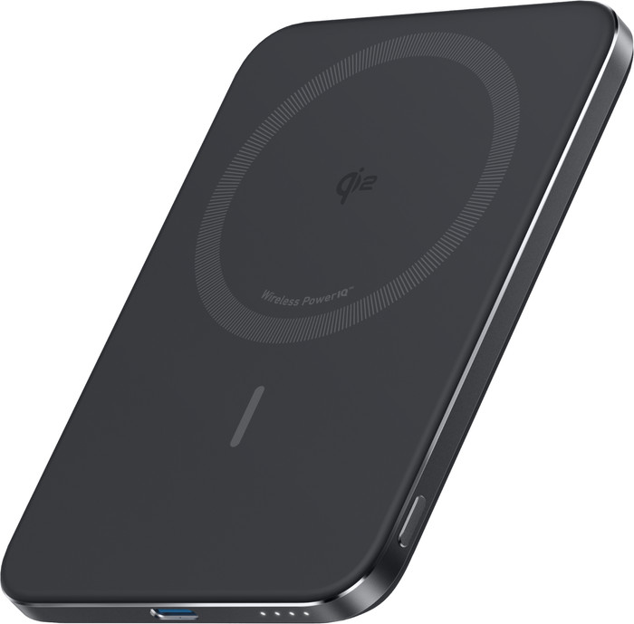 Anker MagGo Slim Wireless Power Bank with MagSafe and Qi2 5000mAh with Fast Charging Black Main Image