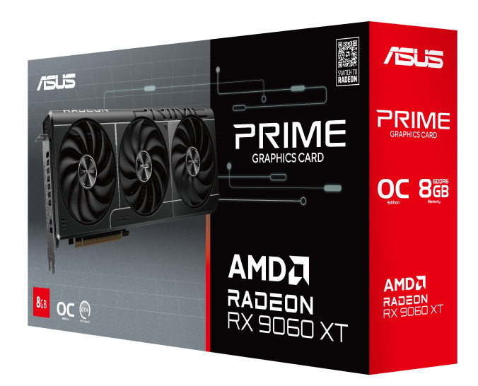 ASUS PRIME Radeon RX 9060 XT OC 8GB packaging