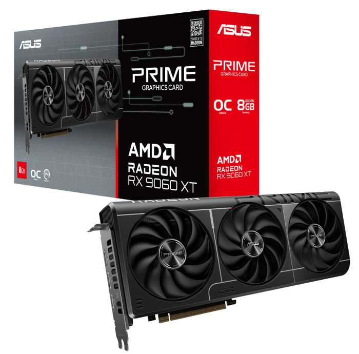 ASUS PRIME Radeon RX 9060 XT OC 8GB combined product