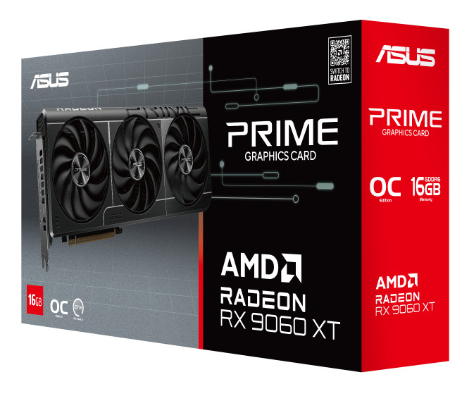 ASUS PRIME Radeon RX 9060 XT OC 16GB verpakking