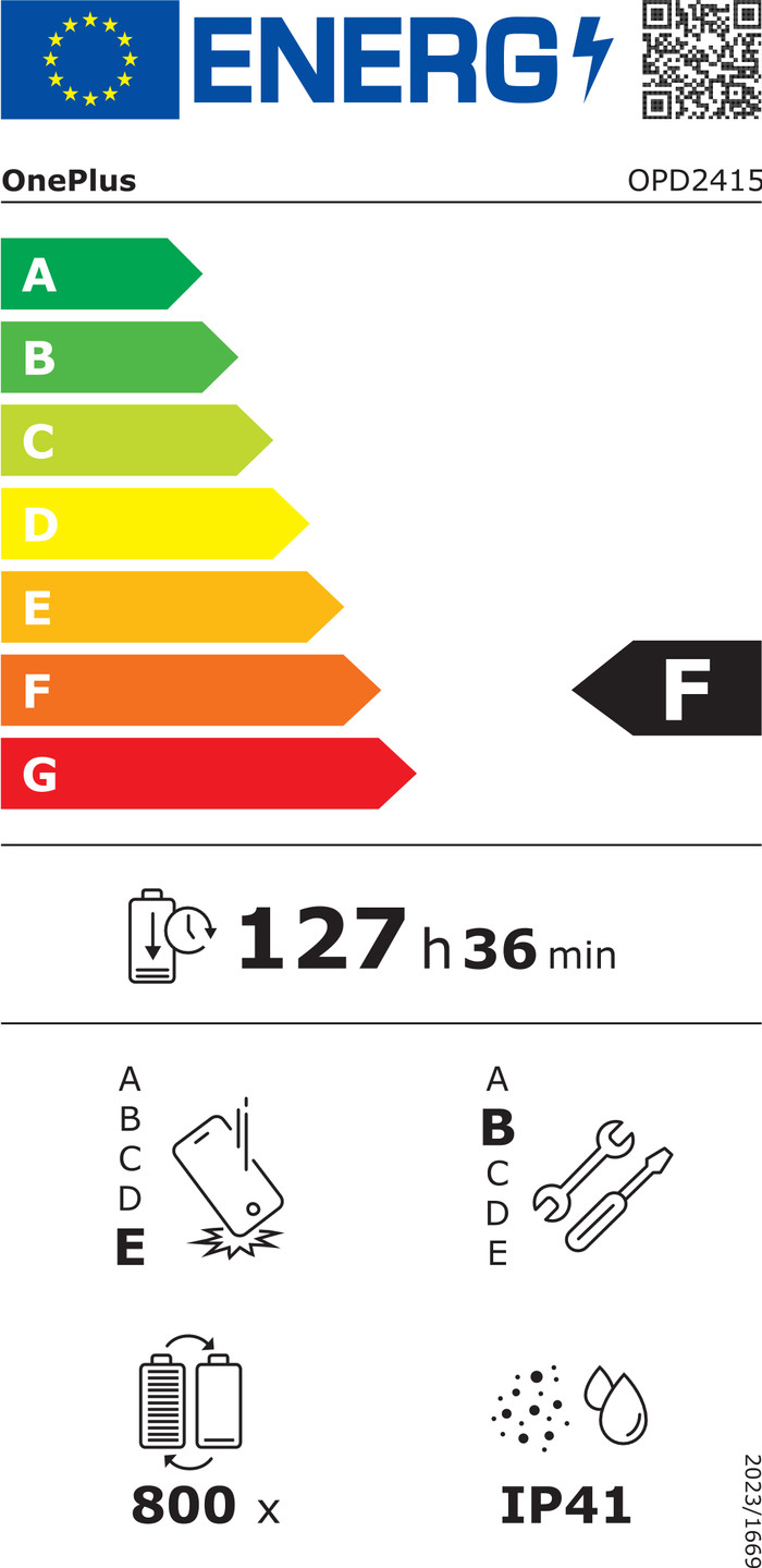 OnePlus Pad 3 13,2 Pouces 512 Go Wifi Bleu classe énergétique