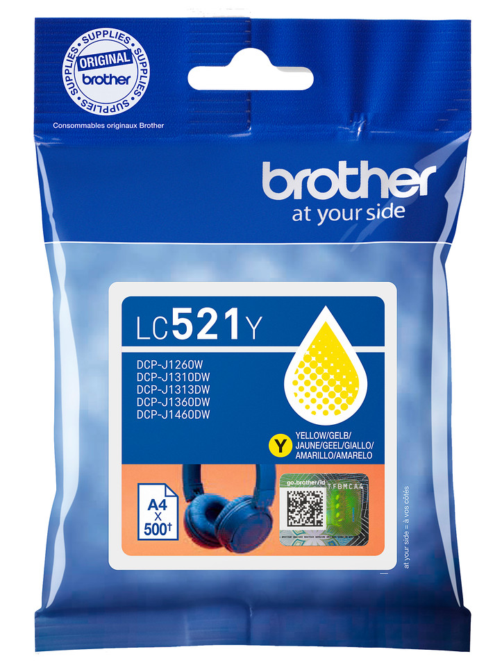 Brother LC-521 Cartridge Yellow Main Image