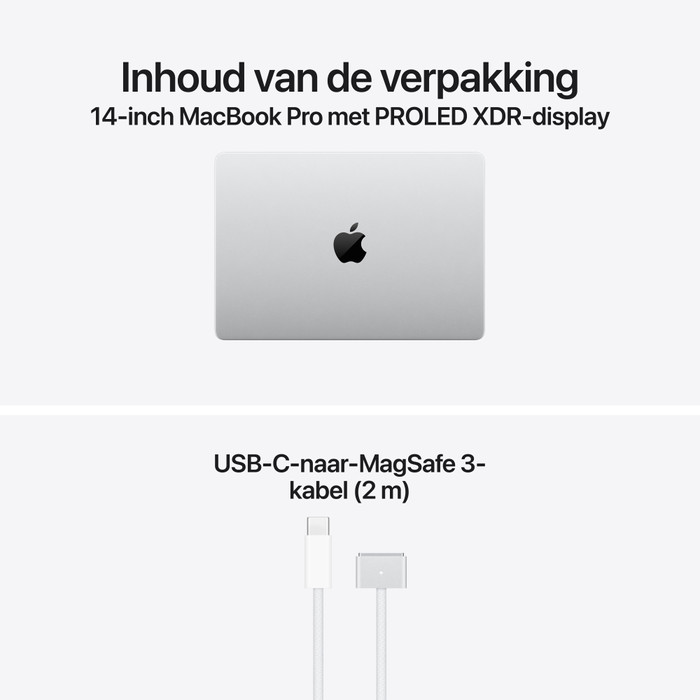Apple MacBook Pro PROLED 14 inch M5 Pro (18 CPU / 20 GPU) 48GB/1TB Zilver QWERTY visual leverancier