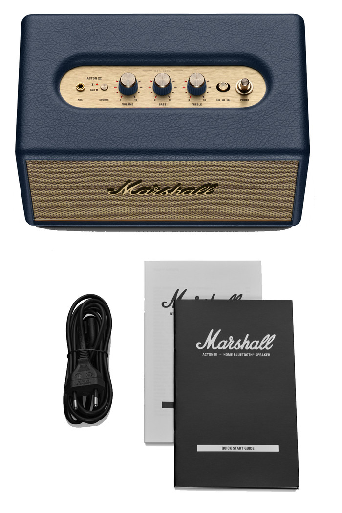 Marshall Acton III Speaker BT Midnight Blue combined product