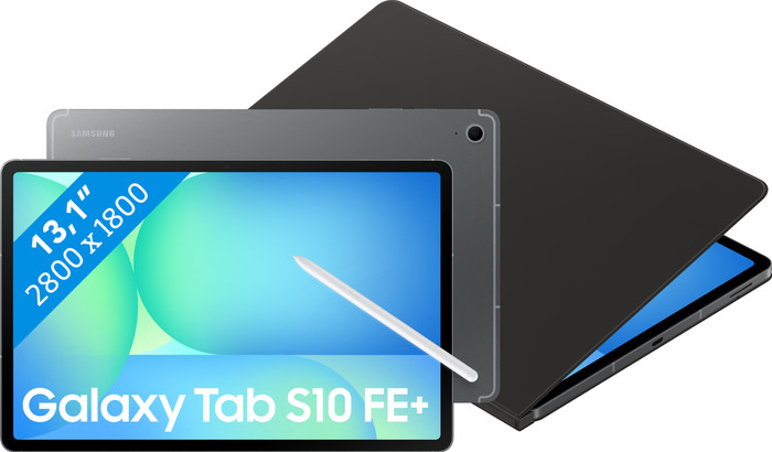 Samsung Galaxy Tab S10 FE Plus 13.1 inches 256GB WiFi Gray + BlueBuilt Book Case Black Main Image