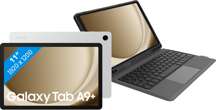 Samsung Galaxy Tab A9 Plus 11 inch 6GB/128GB Wifi Zilver + Toetsenbord Hoes AZERTY Main Image