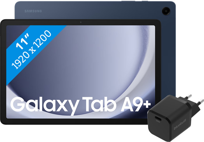 Samsung Galaxy Tab A9 Plus 11 inch 6GB/128GB Wifi Blauw + BlueBuilt Oplader Main Image