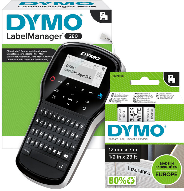 DYMO LabelManager 280 Labelmaker + 1 extra label Main Image