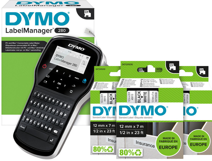 DYMO LabelManager 280 Labelmaker + 3 extra labels Main Image