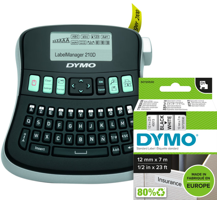 DYMO LabelManager 210D Labelprinter + 1 extra label Main Image