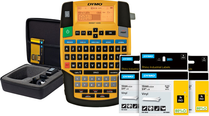 DYMO Rhino 4200 Case Kit Labelprinter + 3 extra labels Main Image
