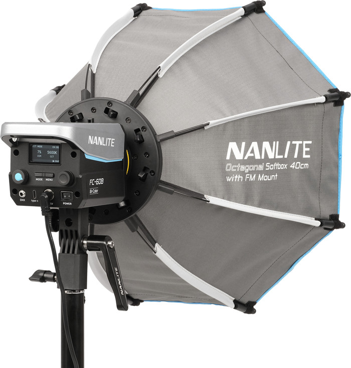 Nanlite Octagonal Softbox 40 cm FM Mount achterkant