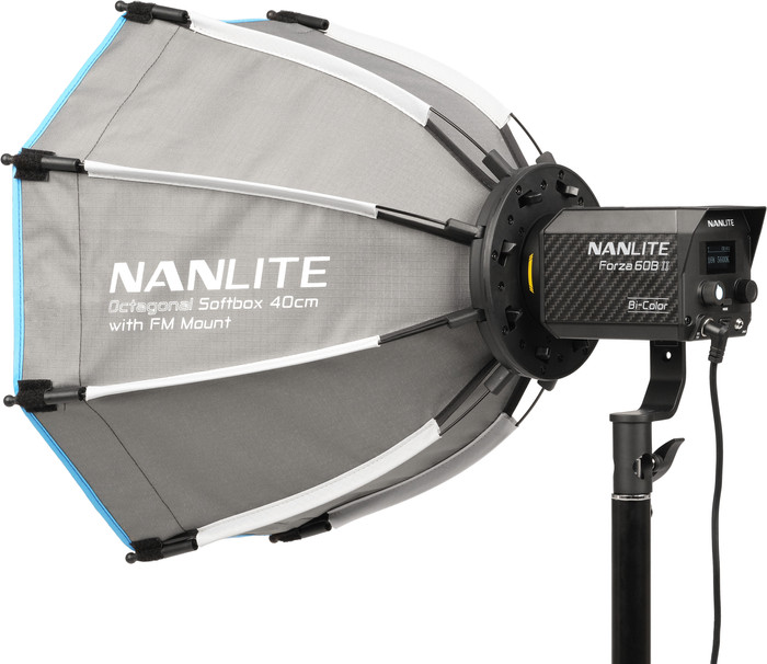 Nanlite Octagonal Softbox 40 cm FM Mount rechterkant