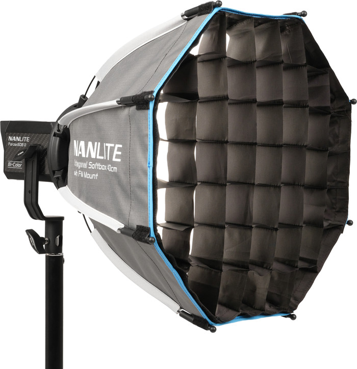 Nanlite Octagonal Softbox 40 cm FM Mount linkerkant