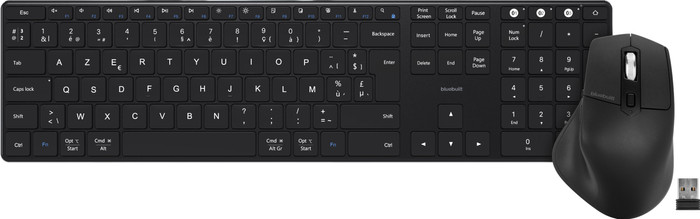 BlueBuilt Wireless Bluetooth AZERTY Pro Keyboard + Ergonomic Bluetooth Mouse Main Image