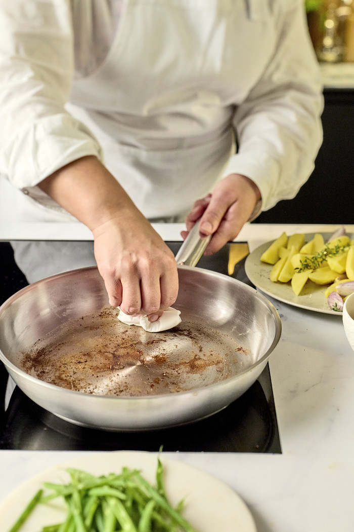 Demeyere Resto 3 Koekenpan 28 cm product in gebruik