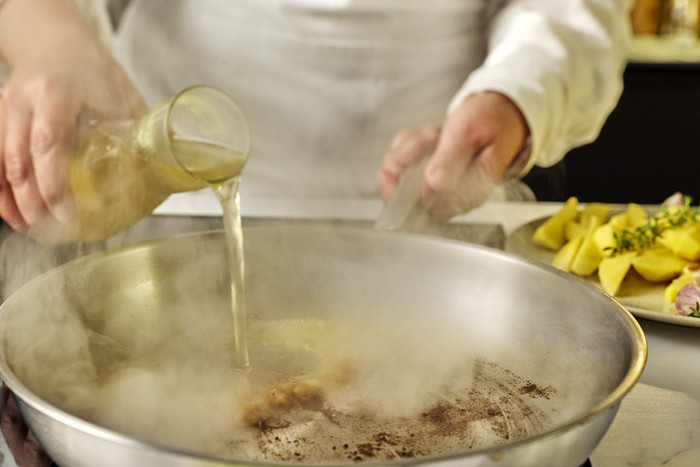 Demeyere Resto 3 Koekenpan 32 cm product in gebruik