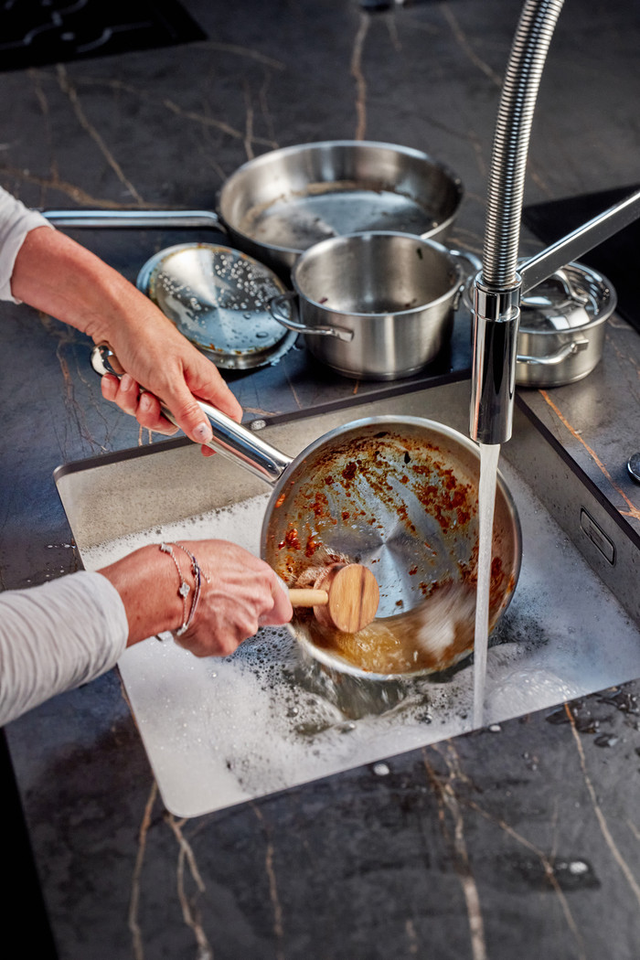 Demeyere Resto 3 Koekenpan 32 cm product in gebruik