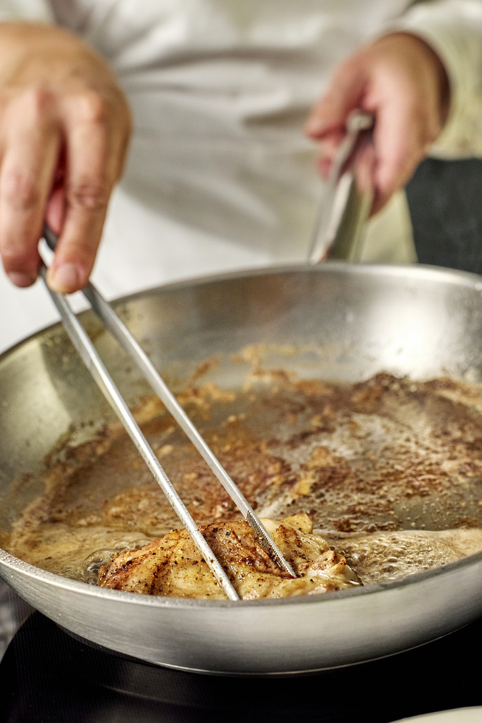 Demeyere Resto 3 Koekenpan 32 cm product in gebruik