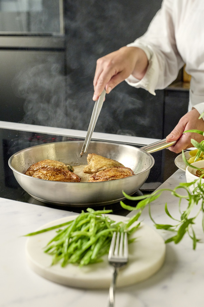 Demeyere Resto 3 Koekenpan 32 cm product in gebruik