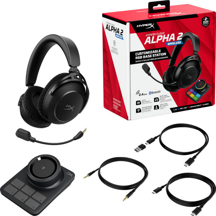 HyperX Cloud Alpha 2 Sans Fil Noir accessoire