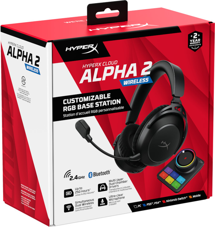 HyperX Cloud Alpha 2 Sans Fil Noir emballage