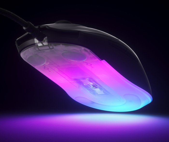 SteelSeries Rival 3 Gen 2 Gaming Muis Zwart onderkant