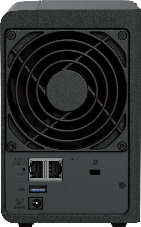 Synology DS225+ + Seagate IronWolf 8TB achterkant