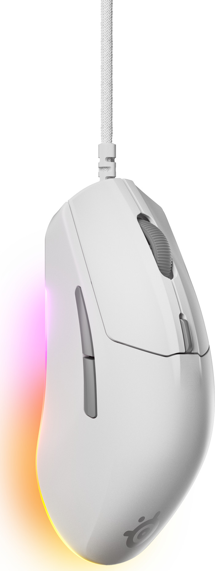 SteelSeries Rival 3 Gen 2 Gaming Mouse White left side