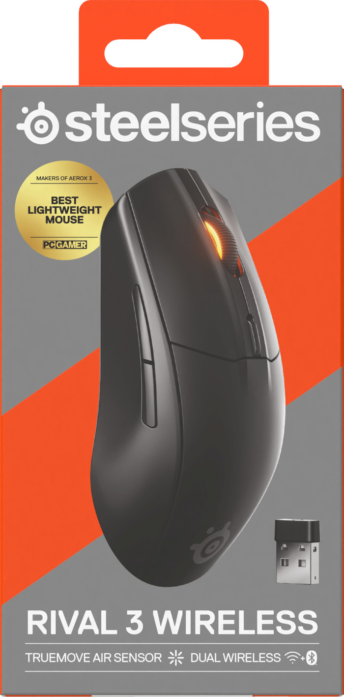 SteelSeries Rival 3 Gen 2 Souris Gamer Sans Fil Noir emballage