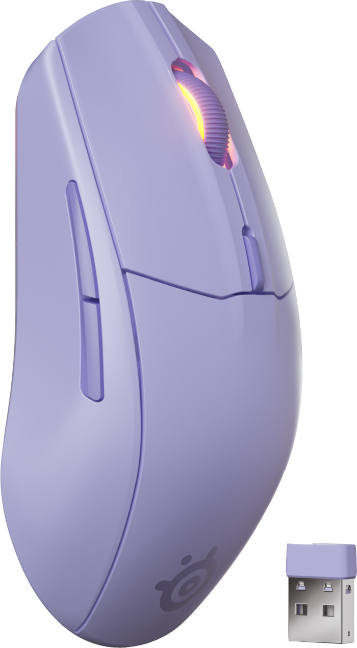 SteelSeries Rival 3 Gen 2 Souris Gamer Sans Fil Lavande Main Image