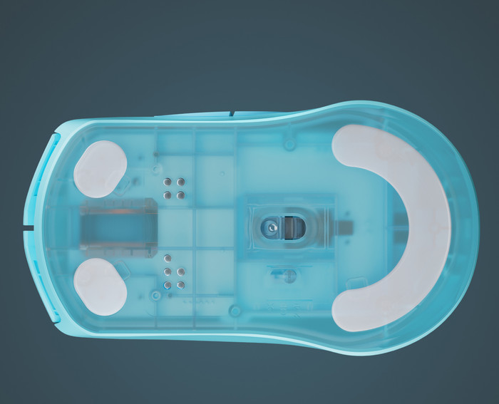 SteelSeries Rival 3 Gen 2 Draadloze Gaming Muis Aqua onderkant