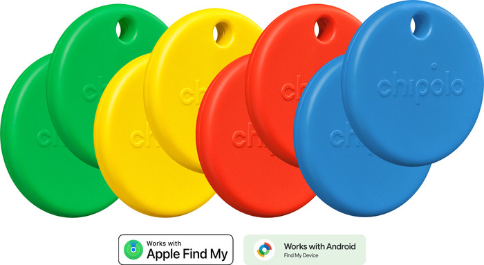 Chipolo POP Lot de 8 Rouge, Bleu, Jaune, Vert Main Image