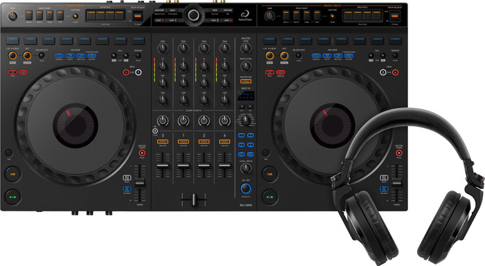 AlphaTheta DDJ-GRV6 + Pioneer DJ HDJ-X7 Zwart Main Image