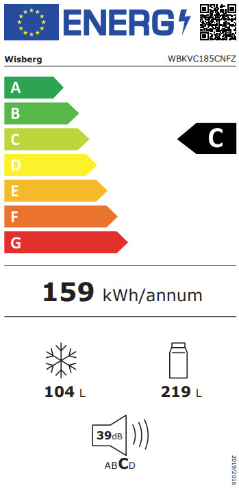 Wisberg WBKVC185CNFZ energielabel