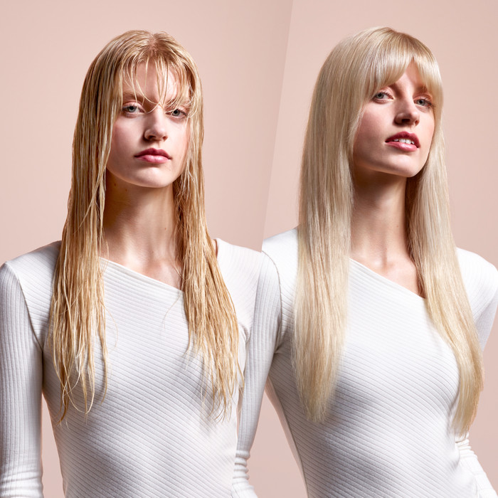 Dyson Airstrait Limited Edition Amber Silk produit à l'usage