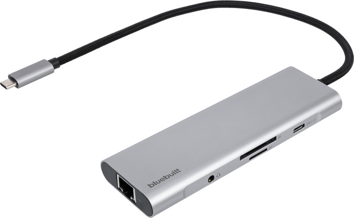 BlueBuilt 8-in-1 Docking Station with USB-C Silver Main Image
