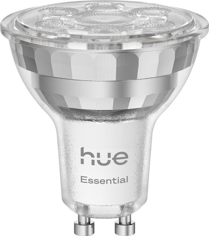 Philips Hue Essential White and Color Kit de Démarrage GU10 Lot de 3 + Bridge + Variateur avant