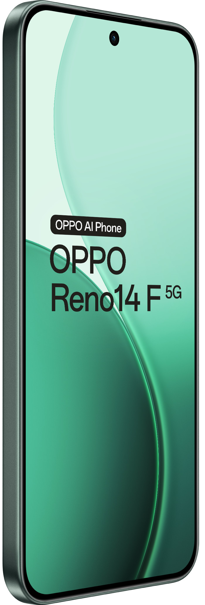 OPPO Reno 14 F 256 Go Vert 5G avant