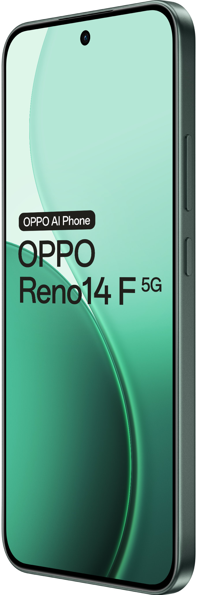 OPPO Reno 14 F 256 Go Vert 5G avant