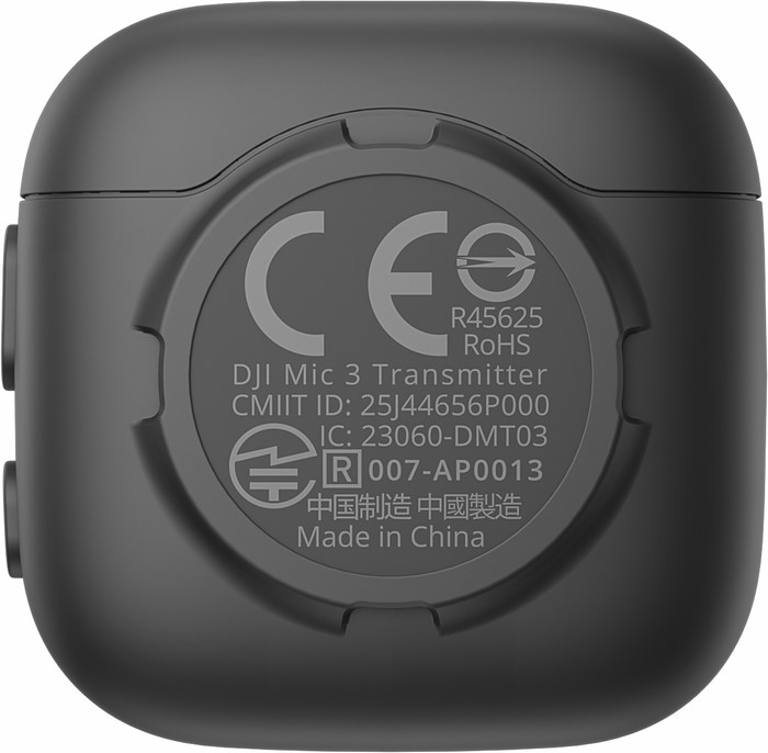 DJI Mic 3 Zender achterkant