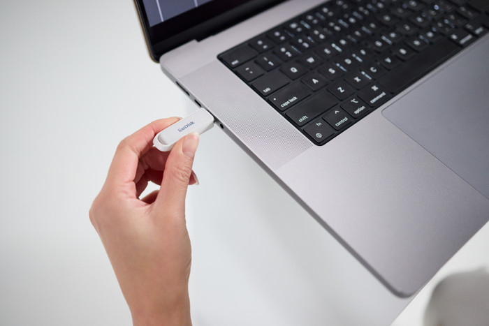 SanDisk Phone Drive USB-C 256 Go Arctic White produit à l'usage