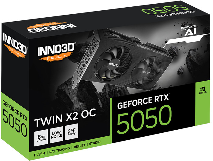 INNO3D GeForce RTX 5050 Twin X2 OC 8GB packaging