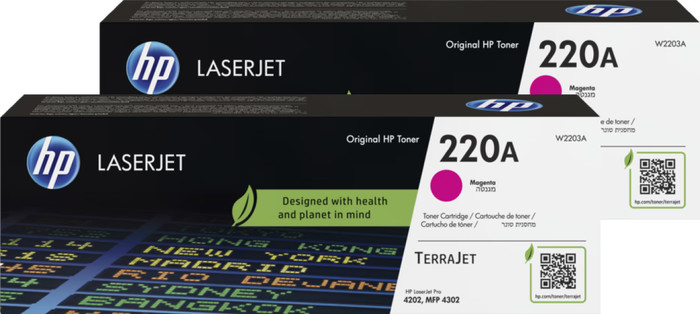 HP 220A LaserJet Toner Magenta (2 Pièces) Main Image