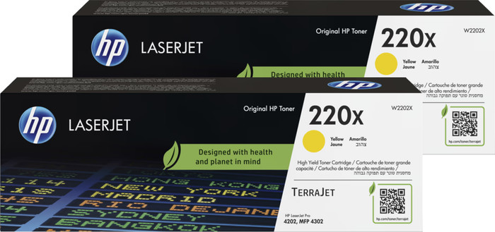 HP 220X LaserJet Toner Jaune (2 Pièces) Main Image