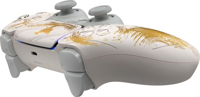 Sony PlayStation 5 DualSense Manette Sans Fil - Ghost of Yotei Gold Limited Edition côté gauche