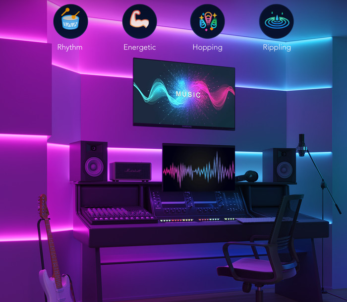 Govee Lightstrip S Segmented Colour Control 5 meter product in gebruik