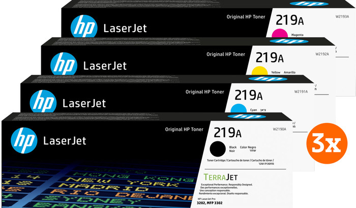 HP 219A LaserJet Toner Pack Combiné (3 Pièces) Main Image